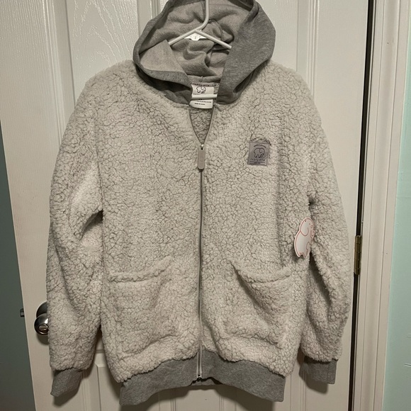 NWT Ivory Ella Full Zip Hoodie Sherpa - Picture 1 of 6